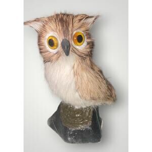 Vintage feathered Owl Figurine | EUC